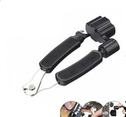 ギター用ワインダー 3WAY メンテナス用品 ギター用弦交換 便利ツール ストリングワインダー ギターアクセサリー 3in1 弦ワインダー カッター ニッパー ピン外し チューナー ペグ回し 多機能 便利 シンプル 持ち運び 黒