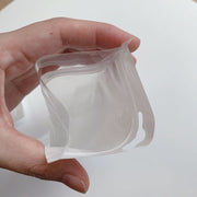 OPP袋 10×18cm 100枚入り ラッピング用品 チャック付き ヘッダー付き フック穴付き 透明 クリア 背面ホワイト 小物 梱包 収納 商品 業務