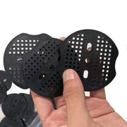 黒丸板 固定板 6枚セット ピン無し 被覆資材押さえ具 防草シート 芝生 庭 人工芝 シート押え 固定具 止め具 園芸 ガーデニング 家庭菜園