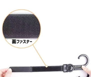 ベビーカー用フック 単品 1個 バギーフック 荷物掛けフック 無地 黒 マジック テープ 簡単取り付け 吊り下げ 車椅子 自転車 便利 シンプル 買い物 ベビーカーグッズ