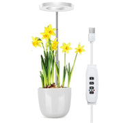 植物育成ライト プラントライト 高さ調節可能 角度調整可能 3色 LEDライト 42LED USB接続 タイマー機能 日照不足解消 水耕栽培 室内栽培 観葉植物 ガーデニング 家庭菜園 園芸