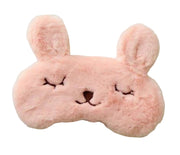 アイマスク アイピロー 安眠グッズ 雑貨 小物 レディース ゴムバンド 内ポケット アイスパック 保冷剤使用可能 ウサギ アニマル 動物 もこもこ ふわふわ ピンク ホワイト かわいい キュート ポップ カジュアル