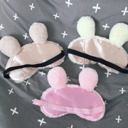アイマスク アイピロー 安眠グッズ 雑貨 小物 レディース ゴムバンド 内ポケット アイスパック 保冷剤使用可能 ウサギ アニマル 動物 もこもこ ふわふわ ピンク ホワイト かわいい キュート ポップ カジュアル