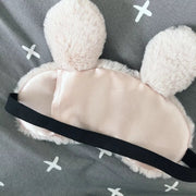 アイマスク アイピロー 安眠グッズ 雑貨 小物 レディース ゴムバンド 内ポケット アイスパック 保冷剤使用可能 ウサギ アニマル 動物 もこもこ ふわふわ ピンク ホワイト かわいい キュート ポップ カジュアル