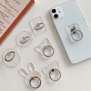スマホリング ホールドリング スマホスタンド リングスタンド 落下防止 ラインストーン 透明 クリア リングホルダー クマ ネコ ウサギ 花 フラワー 星 スター ハート 回転 360° レディース 女性 スマホアクセサリー 単色 シンプル かわいい きれいめ おしゃれ ガーリー ローズゴールド 銀色 スケルトン