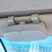 サングラスクリップ ホルダー付き メガネボックス メガネホルダー ダブルクリップ 車内収納 眼鏡収納 カー用品 車用品 カーアクセサリー 雑貨 便利アイテム 車載用 簡単装着 シンプル