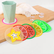 コースター 単品 グラス置き コップ置き シリコンコースター 円形 丸形 キッチン用品 湯呑 マグカップ フルーツ 果物 かわいい