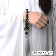 数珠 ガラス玉 12mm玉 メンズ レディース 紳士 婦人 男女兼用 房 ふさ 球 フリンジ ツヤ 冠婚葬祭  仏具 念珠 葬儀 通夜 お墓参り シンプル ブラック ホワイト 黒 白