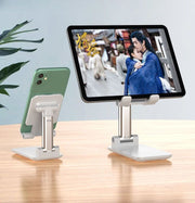 スマホスタンド タブレットホルダー 折りたたみ 軽量 コンパクト 持ち運び 携帯電話 卓上 置き台 伸縮 高さ／角度調整 滑り止め