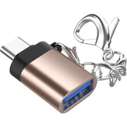 変換アダプター Type-C USB3.0 充電 データ転送 アクセサリー Macbook パソコン PC スマートフォン 携帯 タブレット アンドロイド ストラップ付き チェーン付き スマホ モバイル USB タイプC アクセサリー