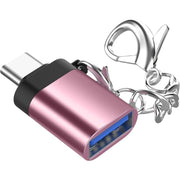 変換アダプター Type-C USB3.0 充電 データ転送 アクセサリー Macbook パソコン PC スマートフォン 携帯 タブレット アンドロイド ストラップ付き チェーン付き スマホ モバイル USB タイプC アクセサリー