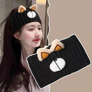 ヘアバンド ヘッドバンド 洗面用 洗顔用 メイク用 かわいい くま クマ 耳付き 顔付き ニット まとめ髪 レディース 女性 洗面グッズ 日用品雑貨