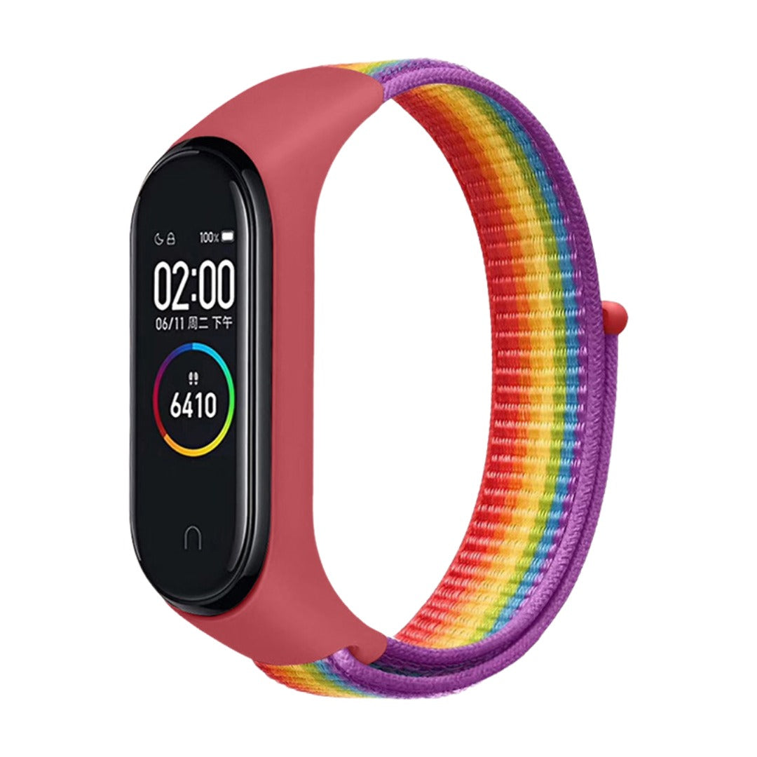 スマートウォッチバンド Xiaomi Mi用 シャオミ用 交換用 付け替え 腕時計 ベルト マジック テープ シンプル おしゃれ 通気性 スポーツ 無段階調整 カラバリ豊富
