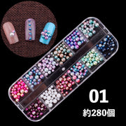 ネイルパーツセット アクセサリーパーツ メタリックパーツ ハンドメイドパーツ デコパーツ ネイルアート フェイクパール ラインストーン ビーズ おしゃれ かわいい 種類豊富