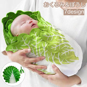 おくるみ アフガン ブランケット 帽子付き 2点セット ベビー 赤ちゃん 新生児 フリース 毛布 暖かい ピザ 白菜 ステーキ ユニーク 面白い 可愛い キュート ベビー用品
