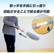 モップ 水拭き 業務用  モップヘッド 2個セット 脱水 絞り器 ひねるだけ 手洗い不要 フロアモップ 床モップ マイクロファイバー 拭き 清掃 掃除 フローリング 吸水性 床拭き 雑巾掛け 雑巾 クリーナー