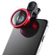 セルカレンズ スマホカメラレンズ 0.4× 広角 自撮り クリップ式 黒 レッド ワイド スマホ スマートフォン タブレット 携帯電話 シンプル 便利 プレゼント ギフト