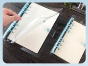 ルーズリーフバインダー 6穴 A6 ルーズリーフ カード トレカケース バインダー フォトアルバム DIY 手作り 手帳 ホルダー クリアカラー ラメ グリッター ルーズリーフカバー スナップボタン