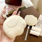 粘着クリーナー 粘着テープ6本 携帯用 ケース付き ハンディローラー 猫の肉球 掃除用品 洋服 髪の毛 ペットの抜け毛