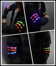 アームライト LED バンド レディース メンズ 腕輪 光る ウォーキング 散歩 ペット イベント アウトドア 夜間 早朝 防犯 夜道 ランニング セーフティライト 点灯 アームバンド 男女兼用 ユニセックス レッド 赤 イエロー 黄色 ブルー 青 グリーン 緑 オレンジ ピンク 白 ホワイト