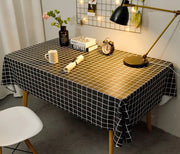 テーブルクロス テーブルカバー 食卓カバー 正方形 120×120cm チェック柄 防水 汚れ防止 傷防止 防油 キッチン ダイニング リビング インテリア雑貨 家庭用 テーブルコーディネート おしゃれ 上品 新生活 引っ越し