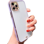 スマホケース 韓国 スマホカバー ラインストーン クリア iPhone用 15用 14用 13用 12用 11用 Pro用 ProMax用 plus用 mini用 ビジュー 透明 アイフォン用 携帯ケース 保護ケース 背面保護 傷防止 おしゃれ かわいい