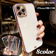 スマホケース 韓国 スマホカバー ラインストーン クリア iPhone用 15用 14用 13用 12用 11用 Pro用 ProMax用 plus用 mini用 ビジュー 透明 アイフォン用 携帯ケース 保護ケース 背面保護 傷防止 おしゃれ かわいい