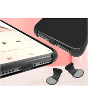 コネクタカバー 3個セット Lightning USB Type-C Micro USB コネクタキャップ スマホアクセサリー iPhone Android 保護 防塵 防水 差込口 貼付けタイプ ブラック 黒 グレー 紛失防止