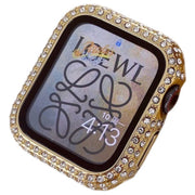 アップルウォッチカバー AppleWatch 保護ケース 保護カバー アップルウォッチケース 傷防止 汚れ防止 ラインストーン キラキラ おしゃれ 華やか かわいい きれいめ イメージチェンジ 38mm 40mm 41mm 42mm 43mm 44mm 45mm 銀色 黒 金色 クリア カラフル