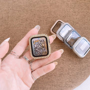 アップルウォッチカバー AppleWatch 保護ケース 保護カバー アップルウォッチケース 傷防止 汚れ防止 ラインストーン キラキラ おしゃれ 華やか かわいい きれいめ イメージチェンジ 38mm 40mm 41mm 42mm 43mm 44mm 45mm 銀色 黒 金色 クリア カラフル