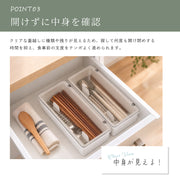 カトラリーケース 食器 スプーン フォーク 箸 収納 仕切り 水切り 蓋付き 透明 中身が見える 長方形 整理 整頓 防塵 オーガナイザー キッチン 台所