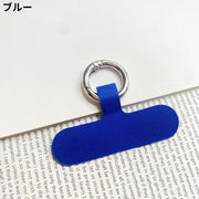 ストラップホルダー ケースに挟むだけ はさむだけ スマホ 携帯 後付け 外付けストラップホール 紛失 落下防止 丸型カラビナ付き