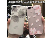 iPhoneケース iPhoneカバー スマホケース スマホカバー ソフト 半透明 クリア スケルトン 背面保護 傷予防 傷防止 お花 フラワー 桜 可愛い iPhone用 スマートフォン アイフォン 携帯ケース 保護カバー おしゃれ
