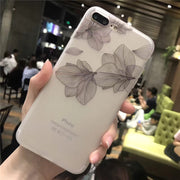 iPhoneケース iPhoneカバー スマホケース スマホカバー ソフト 半透明 クリア スケルトン 背面保護 傷予防 傷防止 お花 フラワー 桜 可愛い iPhone用 スマートフォン アイフォン 携帯ケース 保護カバー おしゃれ