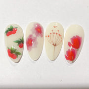ネイルシール ネイルステッカー デコシール フラワー ボタニカル 花柄 ちょうちょ バタフライ リーフ おしゃれ かわいい セルフネイル ネイルアート
