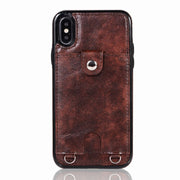 iPhoneケース カバー スマホケース カード収納 ストラップ付 ショルダー 肩掛け 斜めがけ 軽量 耐衝撃 背面保護 レザー調