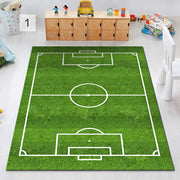 カーペット ラグマット インテリア グラウンド風 サッカー ラグビー レーシング 小さめ 滑りづらい 面白い