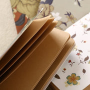 ノート メモ帳 クラフトペーパー 24枚 48ページ 花柄 お洒落 可愛い 文具 文房具 雑貨 ステーショナリー