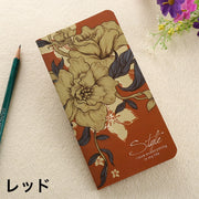 ノート メモ帳 クラフトペーパー 24枚 48ページ 花柄 お洒落 可愛い 文具 文房具 雑貨 ステーショナリー