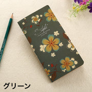 ノート メモ帳 クラフトペーパー 24枚 48ページ 花柄 お洒落 可愛い 文具 文房具 雑貨 ステーショナリー