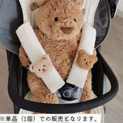 シートベルトカバー ショルダーサポーター 1個 単品 ベビー 赤ちゃん キッズ ベビーカー チャイルドシート 可愛い おしゃれ マジック テープ クマ