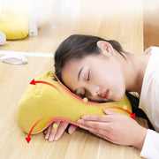 お昼寝枕 ネックピロー 枕 まくら 寝具 無地 単色 かわいい おしゃれ デスク 卓上 仮眠 機内 車内 旅行 オフィス うつぶせ 昼寝 クッション 首枕