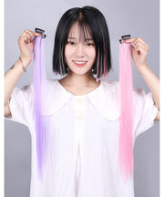 エクステ カラーエクステンション ワンタッチ つけ毛 ストレート ロング ヘアアレンジ  ワンポイント 装着簡単 レディース 女性 つけ髪 おしゃれ 仮装 ハロウィン コスプレ イメチェン ヒップホップ ダンス インナーメッシュ