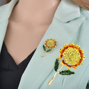 ブローチ アクセサリー レディース 女性 ラインストーン ひまわり 花 かわいい おしゃれ 大人女子 上品 綺麗 ギフト プレゼント 発表会 記念日 誕生日 贈り物 ファッション 雑貨 小物