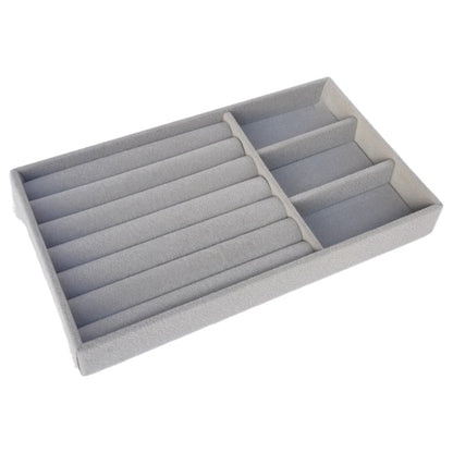 アクセサリーケース アクセサリートレイ アクセサリー収納 ジュエリー収納 小物入れ ベロア調 3マス×リング バリエーション画像