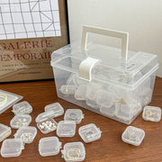 収納ケース プラスチックケース 10個セット アクセサリーケース ミニサイズ 小分けケース 小物入れ 透明 ボックス 正方形 雑貨 収納用 片づけ