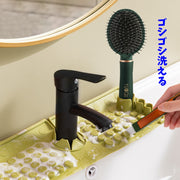 蛇口水切りマット シンクマット 蛇口用 水切り 歯ブラシホルダー 滑り止め キッチン用品 蛇口下 水滴キャッチ 水撥ね 丸洗い 洗面所 汚れ防止