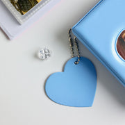 ミニフォトアルバム トレカケース 写真 チェキ カード収納 ポケット式 チャーム付き コレクション 推し活 アイドル かわいい ハート マカロンカラー