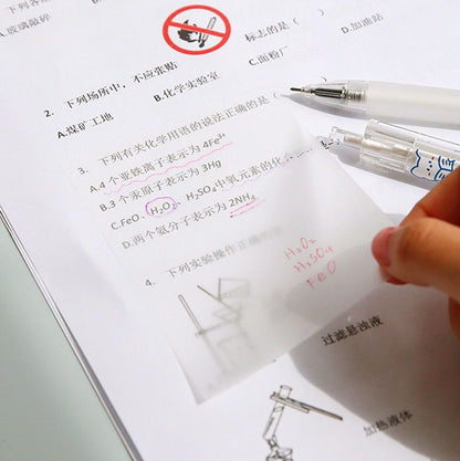 付箋 クリアふせん 3冊セット メモ帳 フィルム付箋 半透明 商品画像3