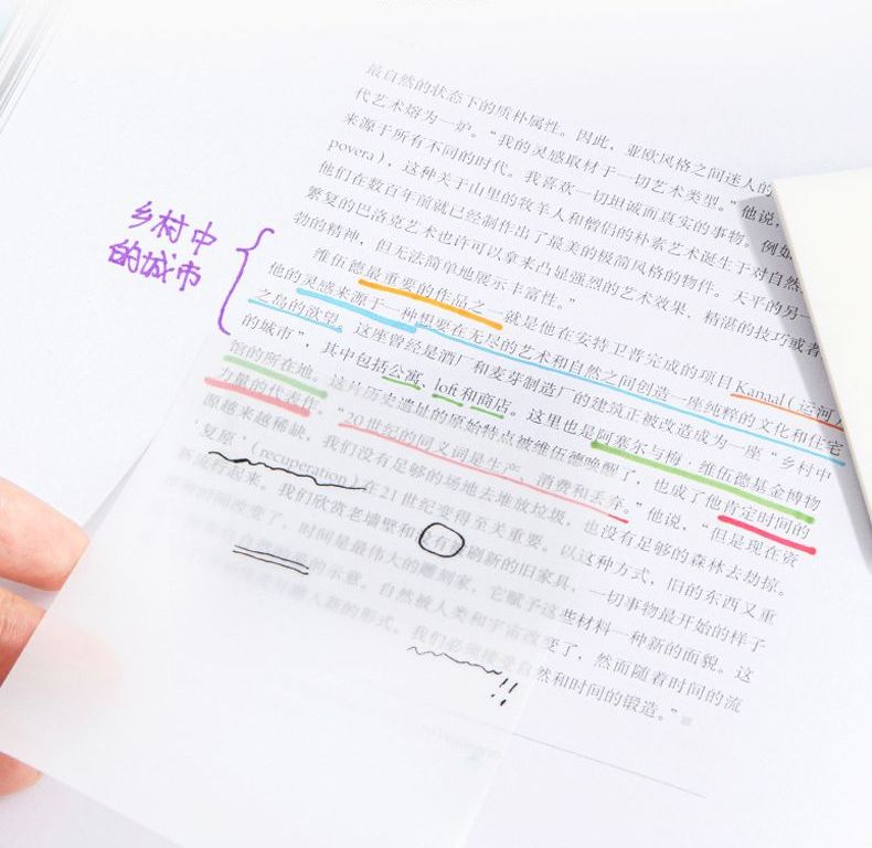 付箋 クリアふせん 3冊セット メモ帳 フィルム付箋 半透明 商品画像4
